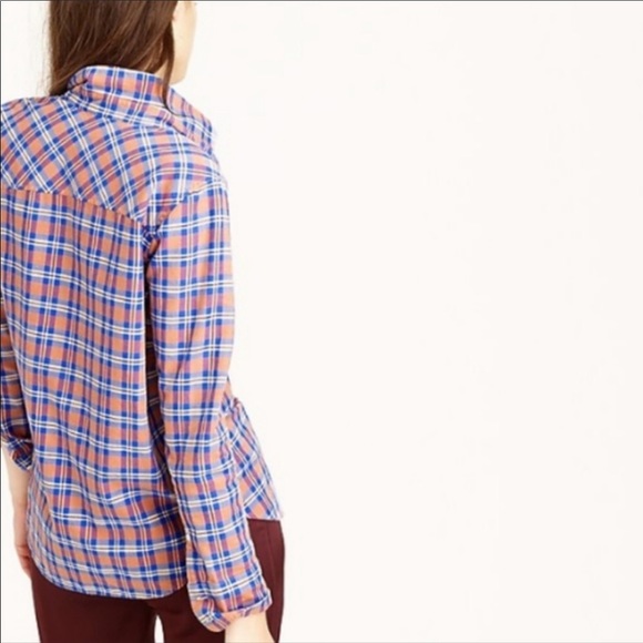 J. Crew Plaid Flannel Boy Shirt - Picture 2 of 6